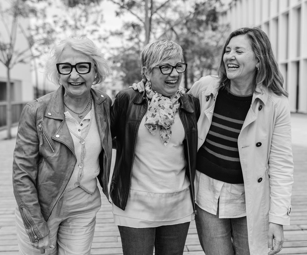 women walking down the street