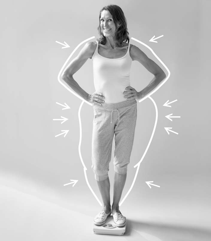 weight loss woman on scale